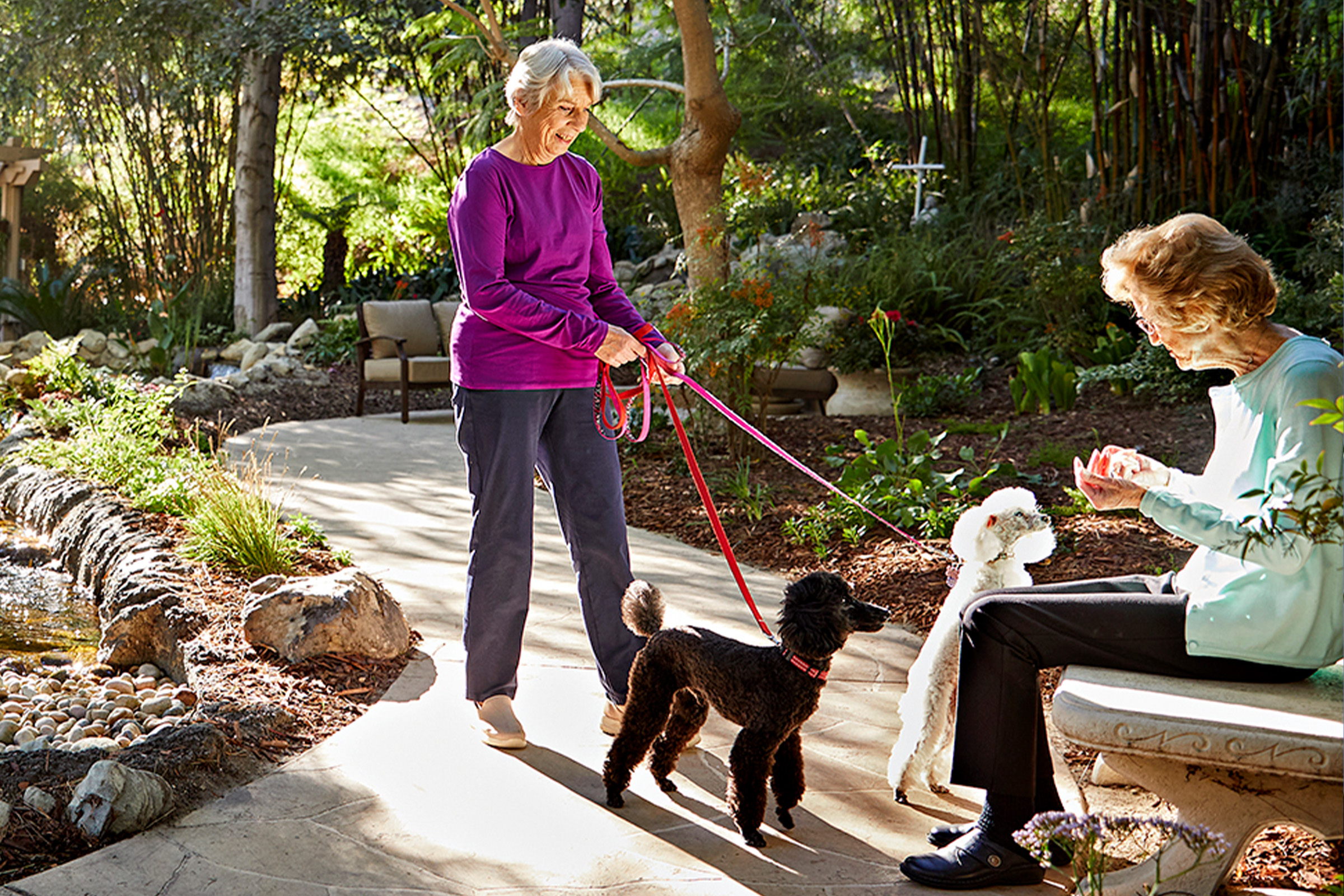 Seniors enjoying luxury assisted living and independent lifestyle in Aliso Viejo at The Covington.