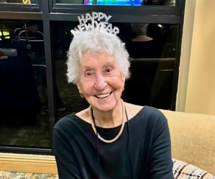 Woman celebrating the new year